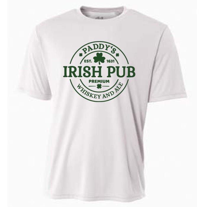 Paddy's Irish Pub Est 1631 Whiskey And Ale Irish St Patrick's Day Cooling Performance Crew T-Shirt