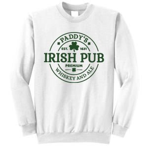 Paddy's Irish Pub Est 1631 Whiskey And Ale Irish St Patrick's Day Sweatshirt