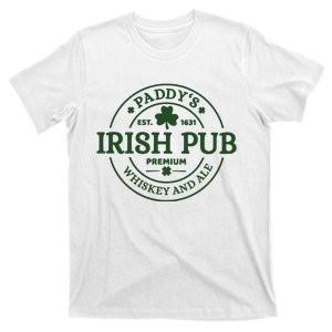 Paddy's Irish Pub Est 1631 Whiskey And Ale Irish St Patrick's Day T-Shirt