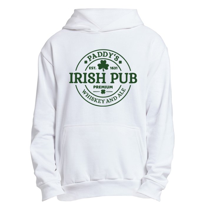 Paddy's Irish Pub Est 1631 Whiskey And Ale Irish St Patrick's Day Urban Pullover Hoodie