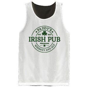 Paddy's Irish Pub Est 1631 Whiskey And Ale Irish St Patrick's Day Mesh Reversible Basketball Jersey Tank