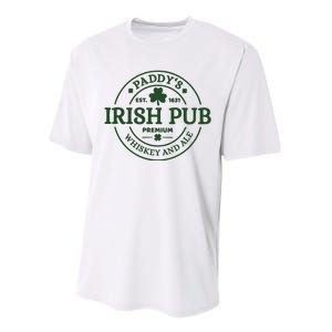 Paddy's Irish Pub Est 1631 Whiskey And Ale Irish St Patrick's Day Performance Sprint T-Shirt