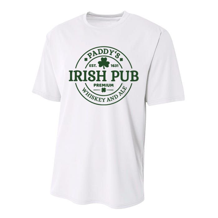 Paddy's Irish Pub Est 1631 Whiskey And Ale Irish St Patrick's Day Performance Sprint T-Shirt