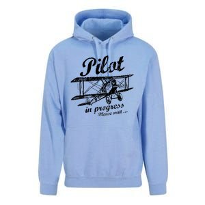 Pilot In Progress Please Wait | Funny Aviation Pilot Unisex Surf Hoodie