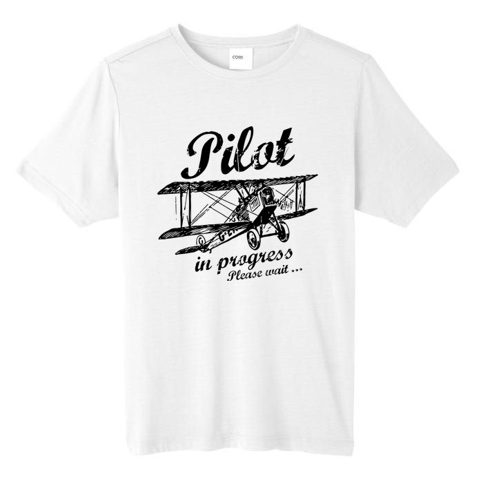 Pilot In Progress Please Wait | Funny Aviation Pilot Tall Fusion ChromaSoft Performance T-Shirt