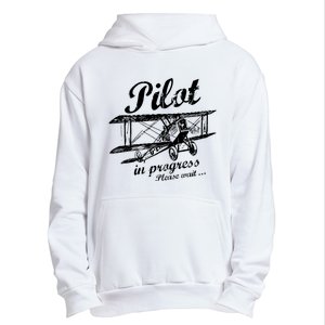 Pilot In Progress Please Wait | Funny Aviation Pilot Urban Pullover Hoodie