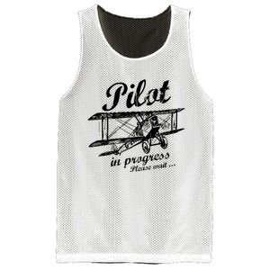 Pilot In Progress Please Wait | Funny Aviation Pilot Mesh Reversible Basketball Jersey Tank