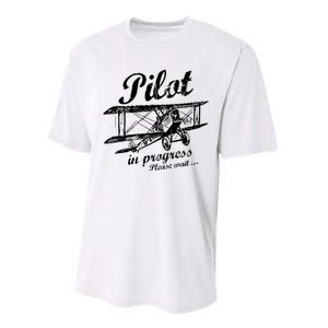 Pilot In Progress Please Wait | Funny Aviation Pilot Performance Sprint T-Shirt