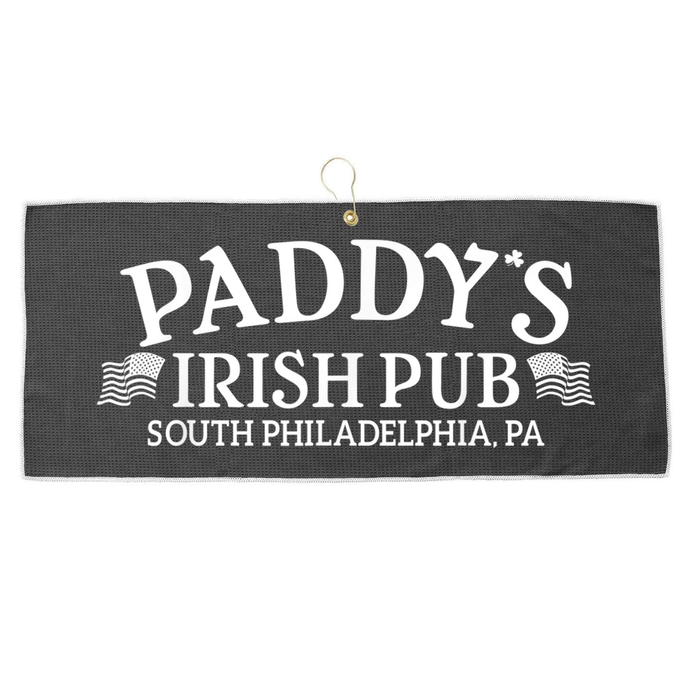 Paddy's Irish Pub St. Patrick's Day Large Microfiber Waffle Golf Towel