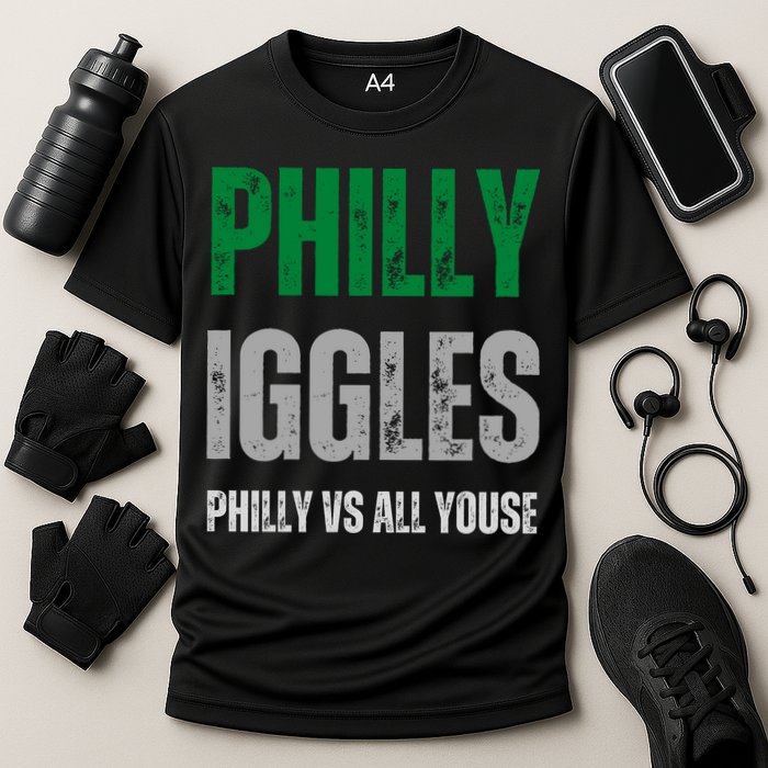 Philly Iggles Philly Vs All Youse Cooling Performance Crew T-Shirt
