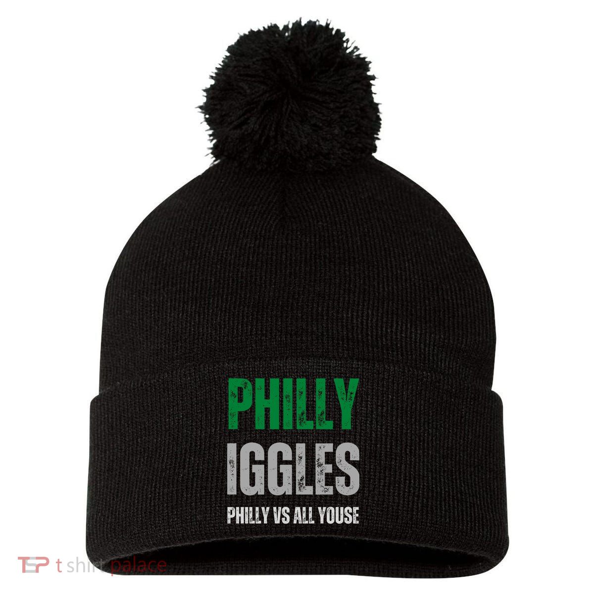Philly Iggles Philly Vs All Youse Pom Pom 12in Knit Beanie
