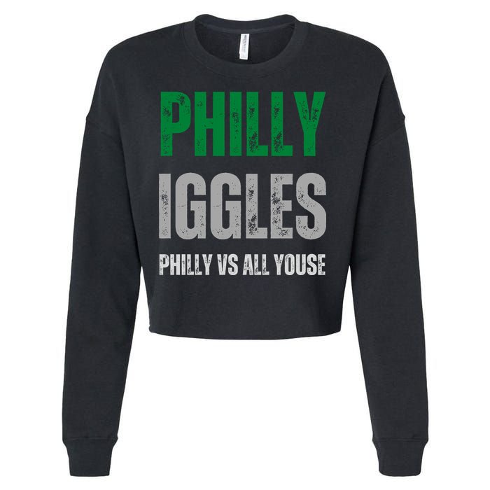 Philly Iggles Philly Vs All Youse Cropped Pullover Crew