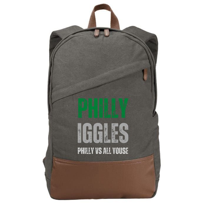 Philly Iggles Philly Vs All Youse Cotton Canvas Backpack