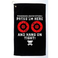Passenger Instructions Press Em Here Golf Towel