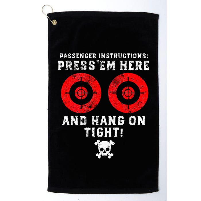 Passenger Instructions Press Em Here Golf Towel
