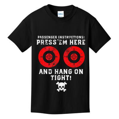 Passenger Instructions Press Em Here Kids T-Shirt