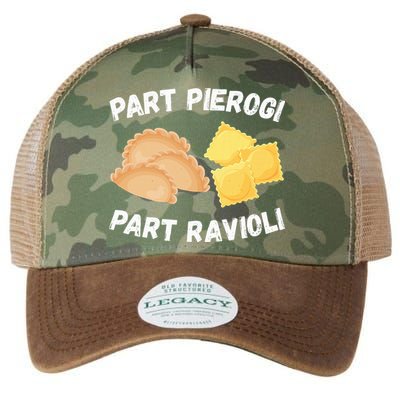 Polish Italian Pride Funny Part Pierogi Part Ravioli Foodie Legacy Tie Dye Trucker Hat