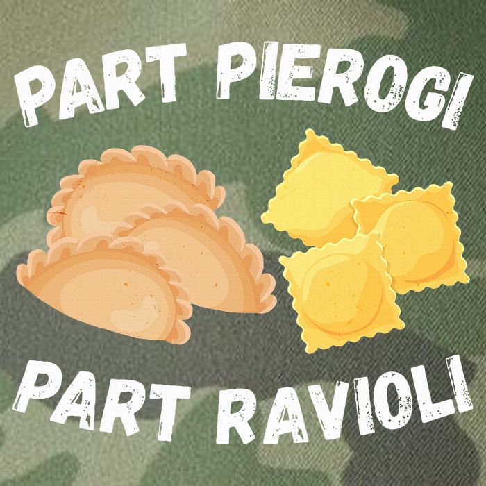 Polish Italian Pride Funny Part Pierogi Part Ravioli Foodie Legacy Tie Dye Trucker Hat