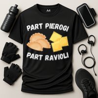 Polish Italian Pride Funny Part Pierogi Part Ravioli Foodie Performance Shirt