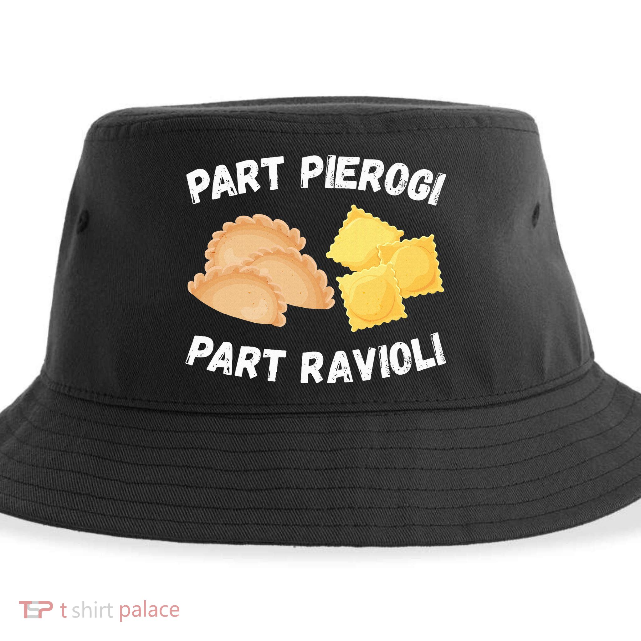 Polish Italian Pride Funny Part Pierogi Part Ravioli Foodie Sustainable Bucket Hat