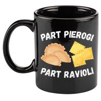 Polish Italian Pride Funny Part Pierogi Part Ravioli Foodie 11oz C Handle Ceramic Mug