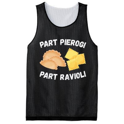 Polish Italian Pride Funny Part Pierogi Part Ravioli Foodie Mesh Reversible Basketball Jersey Tank