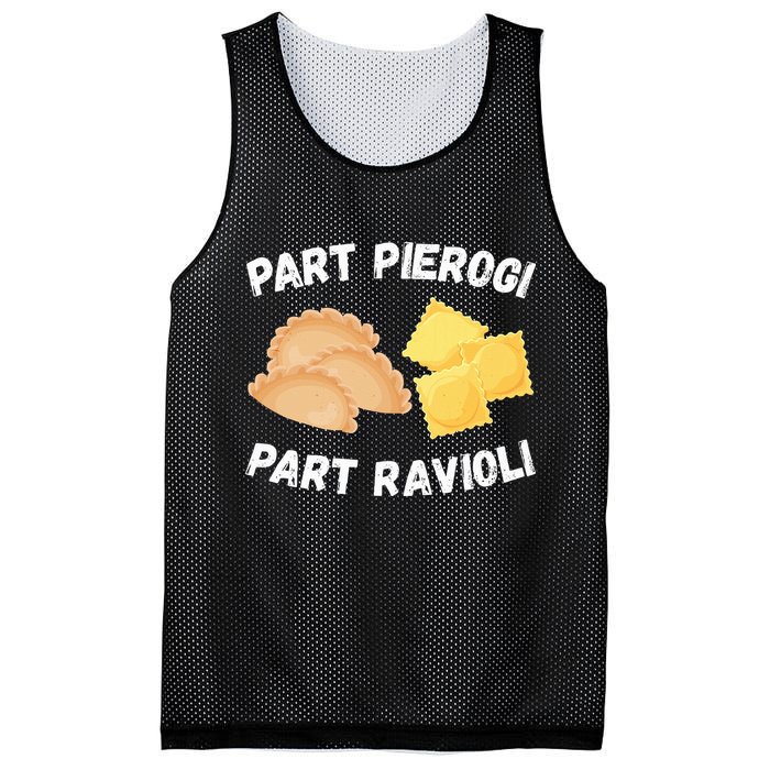 Polish Italian Pride Funny Part Pierogi Part Ravioli Foodie Mesh Reversible Basketball Jersey Tank