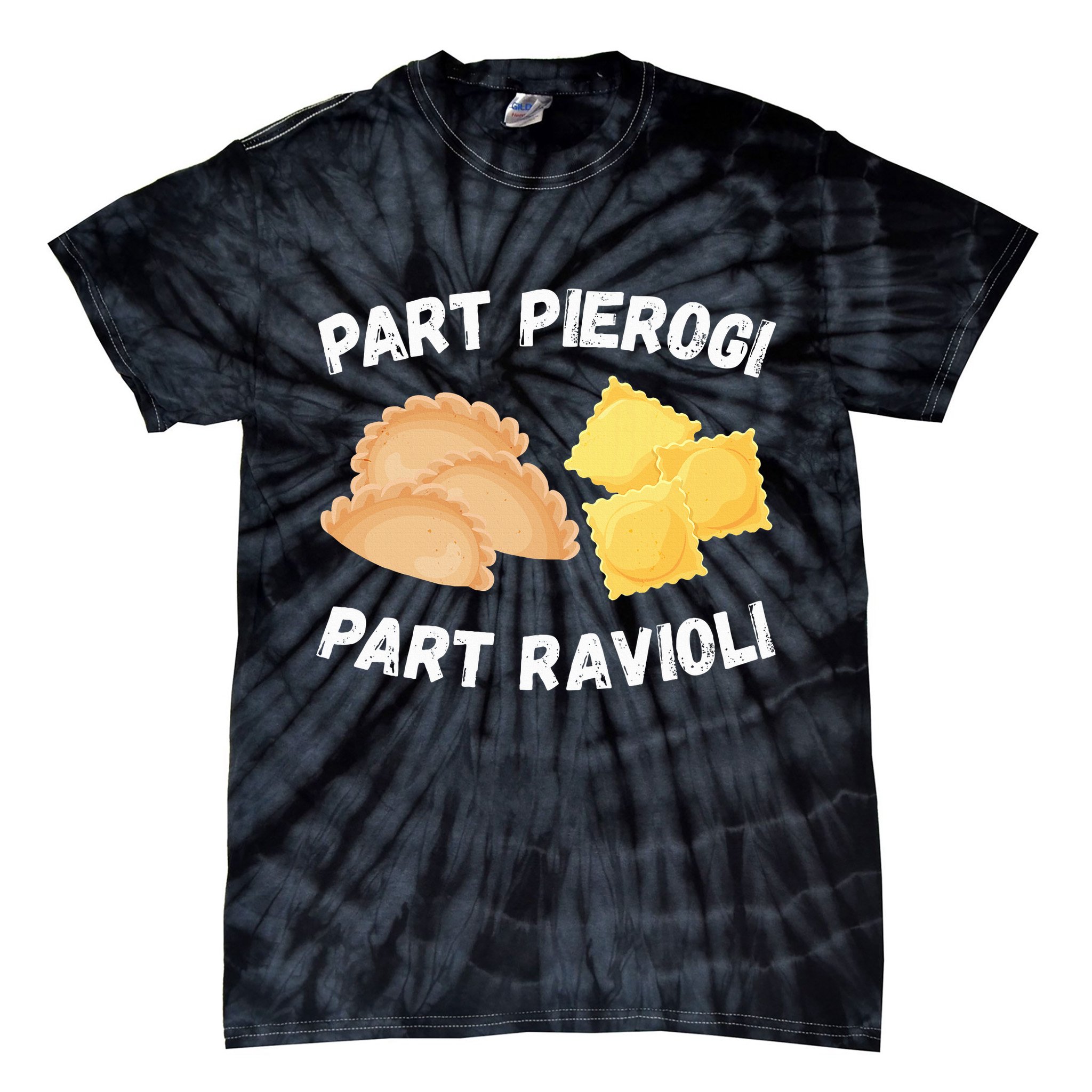 Polish Italian Pride Funny Part Pierogi Part Ravioli Foodie Tie-Dye T-Shirt