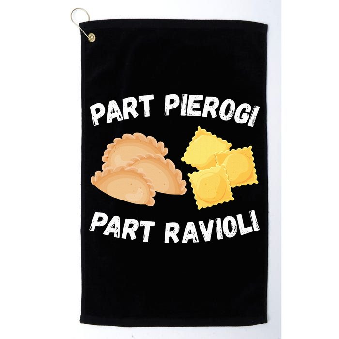 Polish Italian Pride Funny Part Pierogi Part Ravioli Foodie Golf Towel