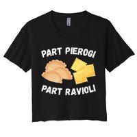 Polish Italian Pride Funny Part Pierogi Part Ravioli Foodie Crop Top