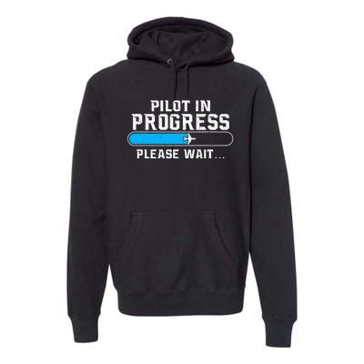 Pilot In Progress Airline Pilot Aviation Aircraft Lover Premium Hoodie