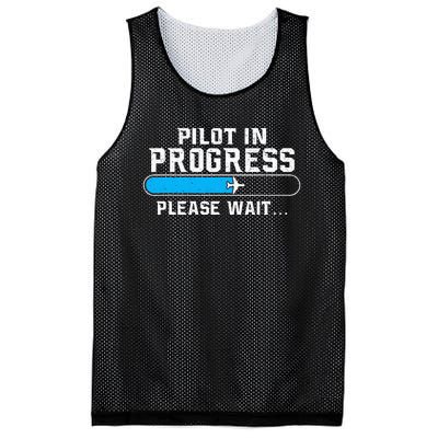 Pilot In Progress Airline Pilot Aviation Aircraft Lover Mesh Reversible Basketball Jersey Tank