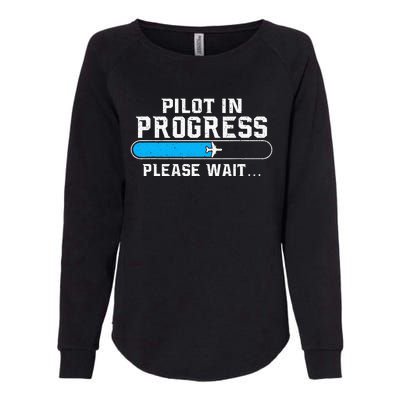 Pilot In Progress Airline Pilot Aviation Aircraft Lover Womens California Wash Sweatshirt