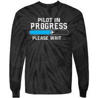 Pilot In Progress Airline Pilot Aviation Aircraft Lover Tie-Dye Long Sleeve Shirt