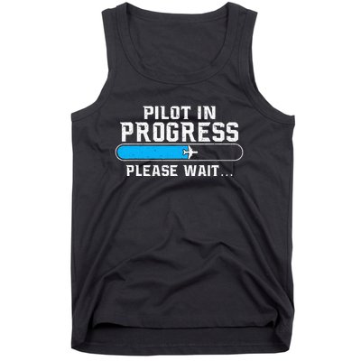 Pilot In Progress Airline Pilot Aviation Aircraft Lover Tank Top