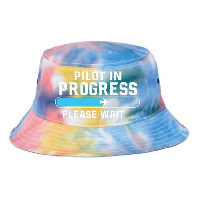 Pilot In Progress Airline Pilot Aviation Aircraft Lover Tie Dye Newport Bucket Hat