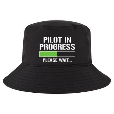 Pilot In Progress Funny Flight School Student Cool Comfort Performance Bucket Hat