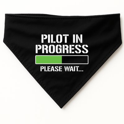 Pilot In Progress Funny Flight School Student USA-Made Doggie Bandana