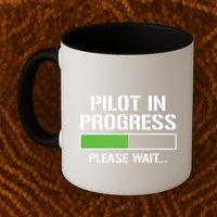 Pilot In Progress Funny Flight School Student Mug