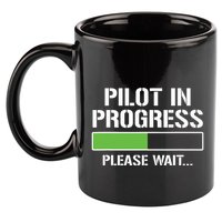 Pilot In Progress Funny Flight School Student 11oz C Handle Ceramic Mug