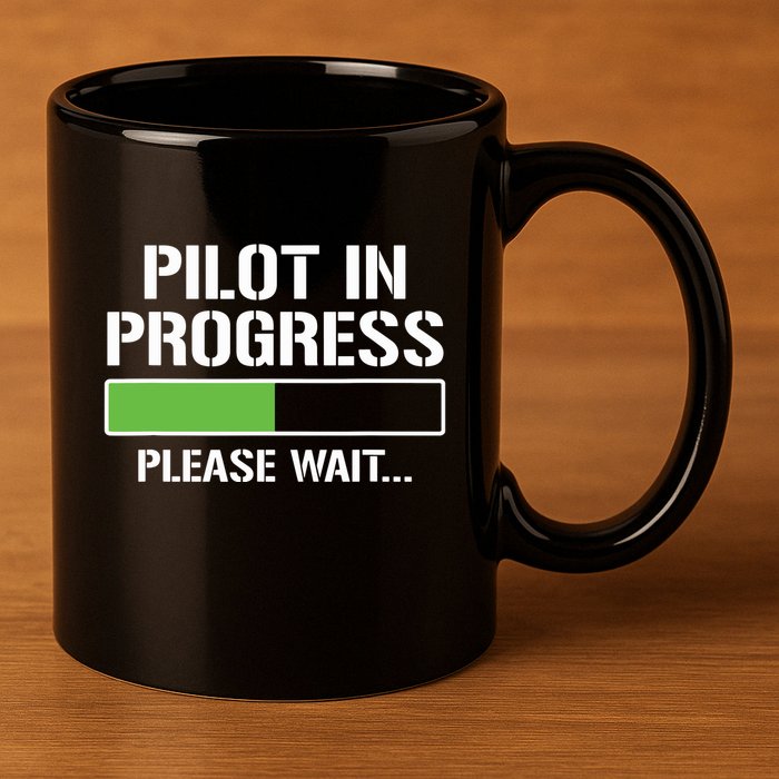 Pilot In Progress Funny Flight School Student 11oz C Handle Ceramic Mug
