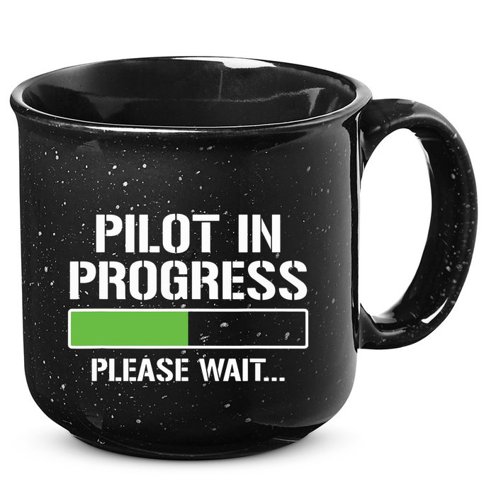 Pilot In Progress Funny Flight School Student 15oz Campfire Ceramic Mug