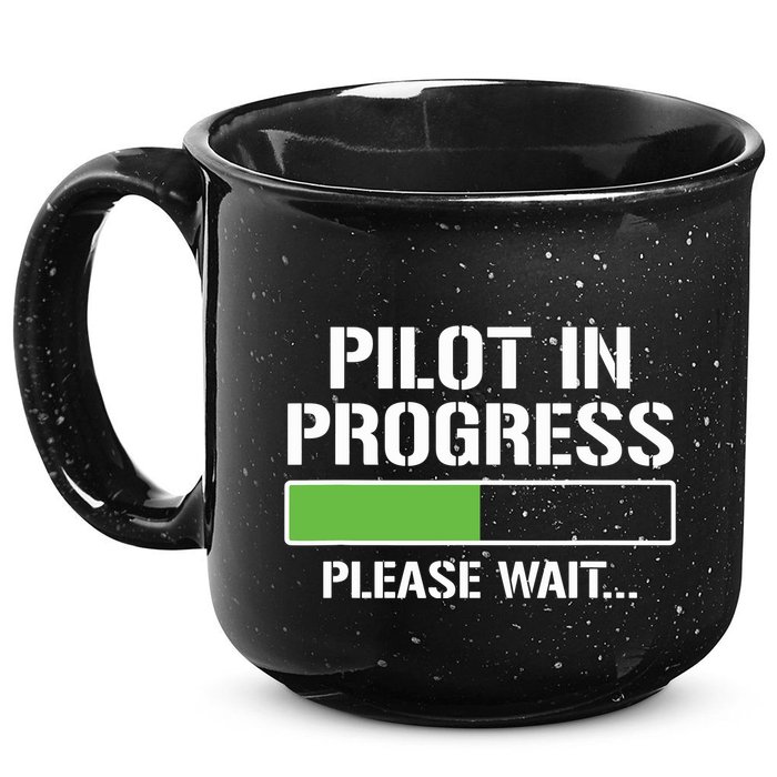 Pilot In Progress Funny Flight School Student 15oz Campfire Ceramic Mug