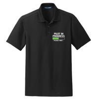 Pilot In Progress Funny Flight School Student Dry Zone Grid Polo