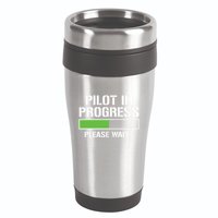 Pilot In Progress Funny Flight School Student 16oz Travel Tumbler