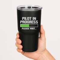 Pilot In Progress Funny Flight School Student Tumbler