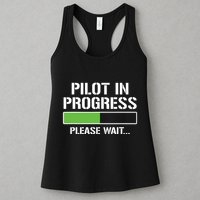 Pilot In Progress Funny Flight School Student Womens Tank Top