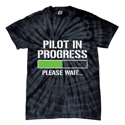 Pilot In Progress Funny Flight School Student Tie-Dye T-Shirt