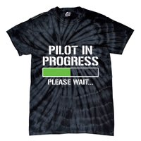 Pilot In Progress Funny Flight School Student Tie-Dye T-Shirt