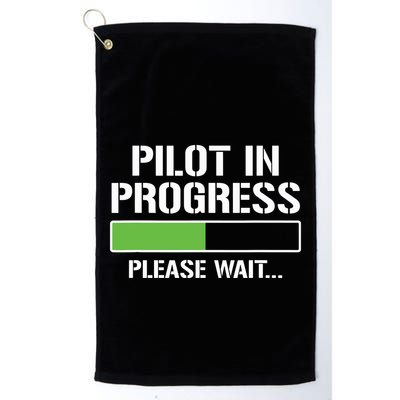 Pilot In Progress Funny Flight School Student Golf Towel